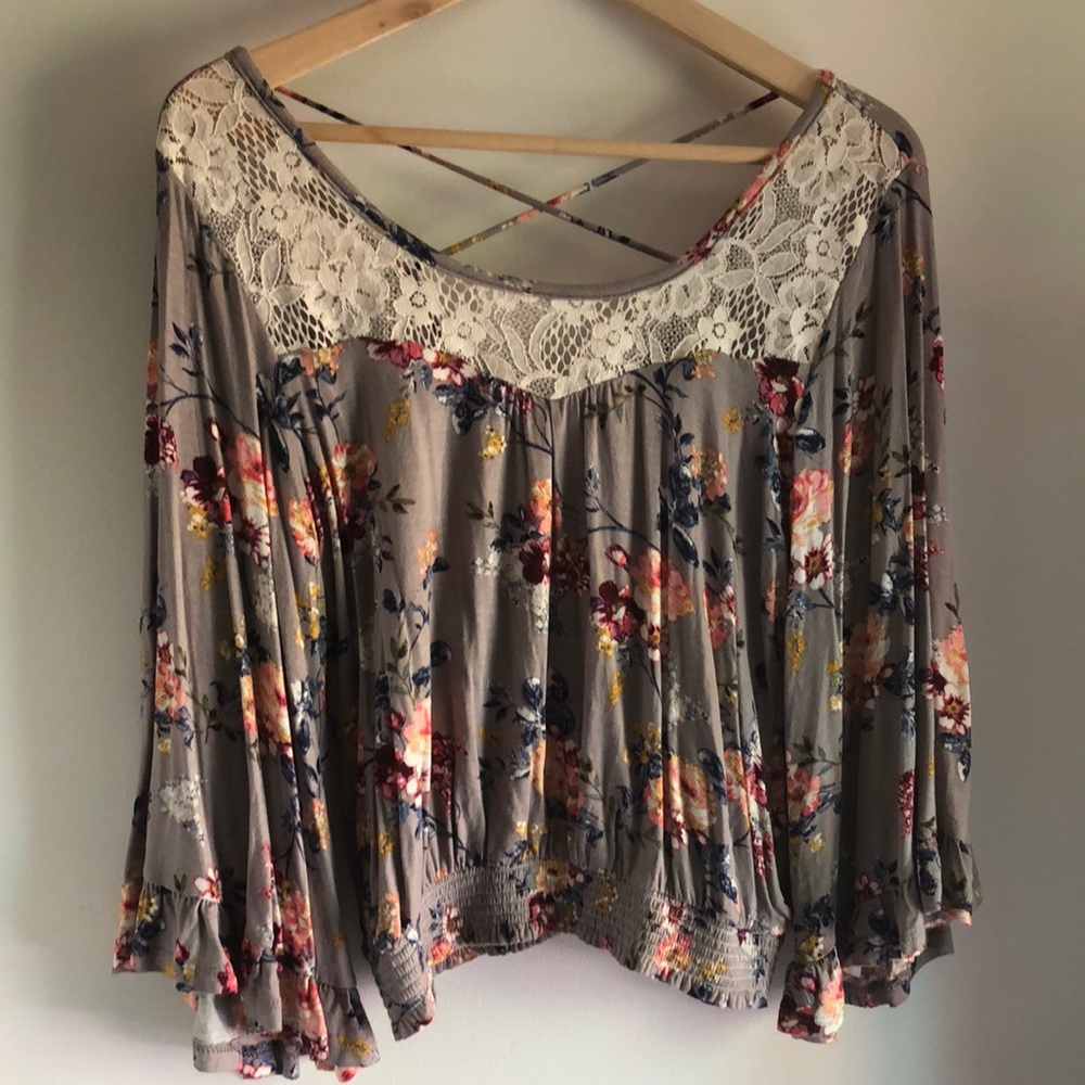 Floral Peasant Top - Picture 2 of 5